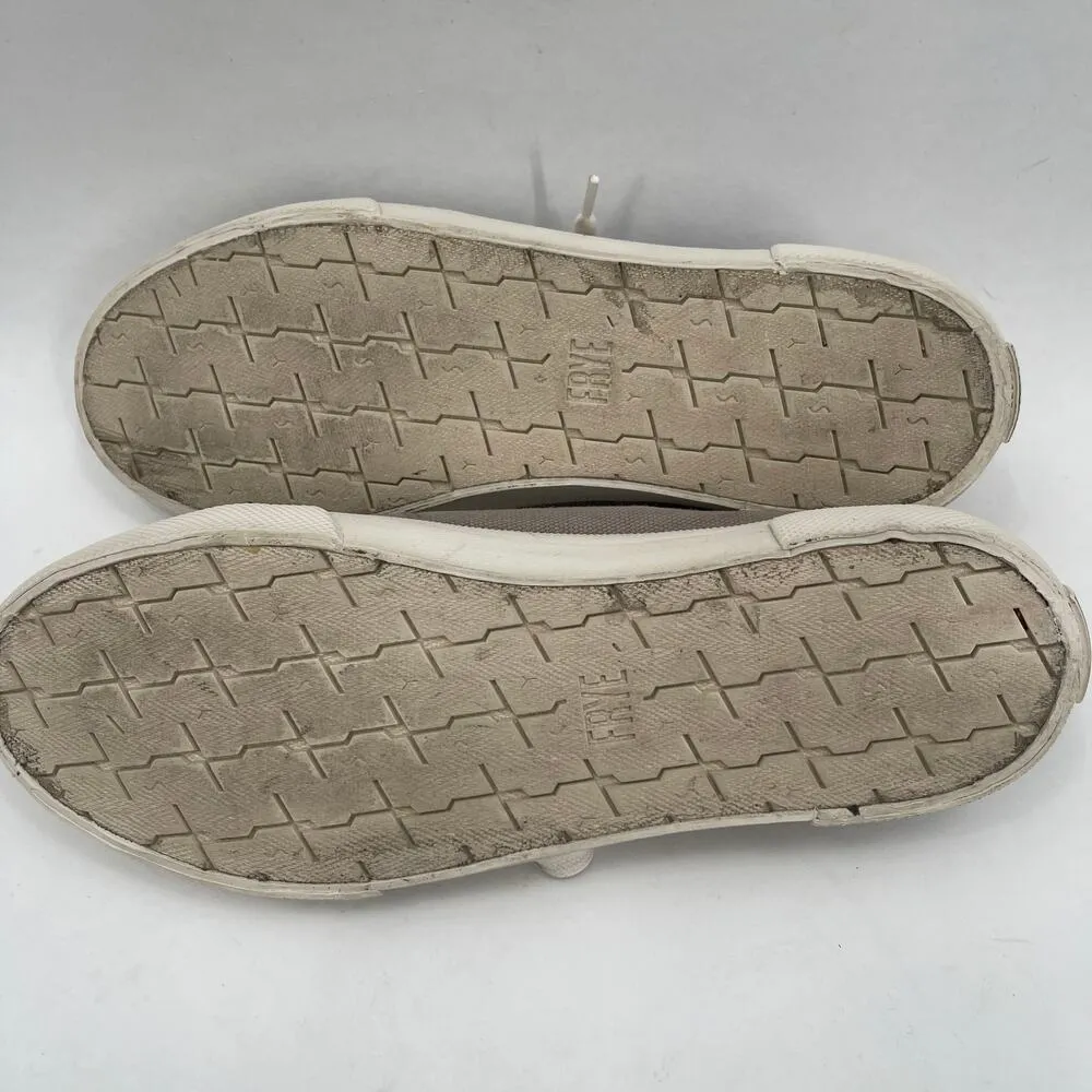 FRYE Gia Shoes Size 7 Women's Gray Canvas Lace Up Sneakers Low Top Casual Grey - Image 10