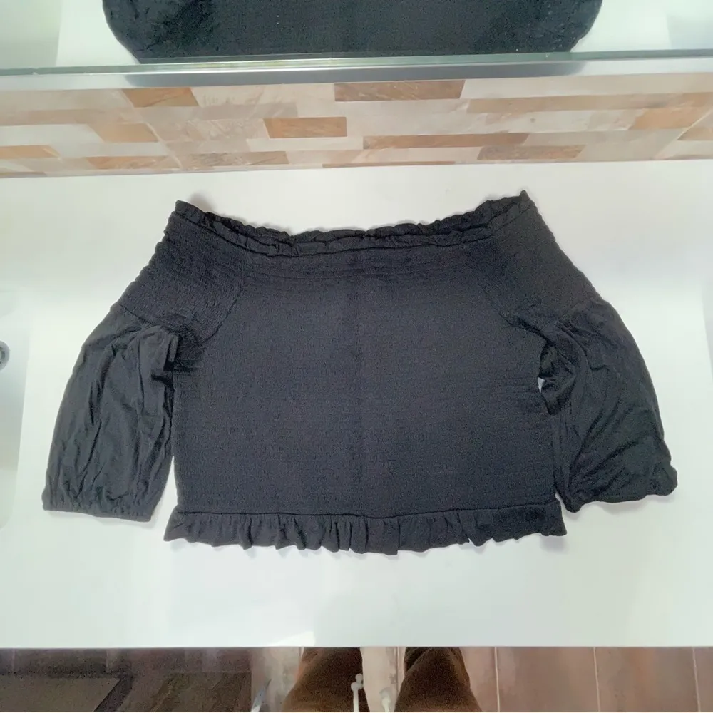 Loft Beach Black Off The Shoulder Short Sleeve Top Size L NWT - Image 3