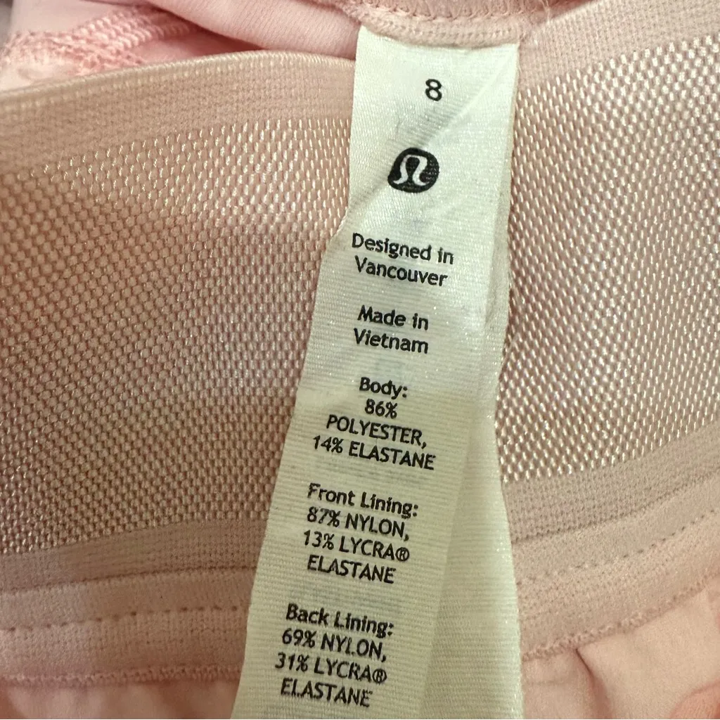 LULULEMON Court Rival High Rise Skirt in Strawberry Milkshake Size 8 - Image 10