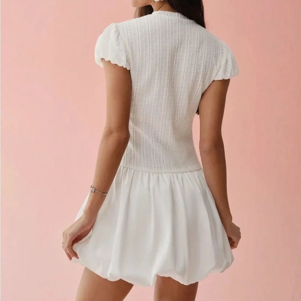 White Bubble Dress Size M - Image 3