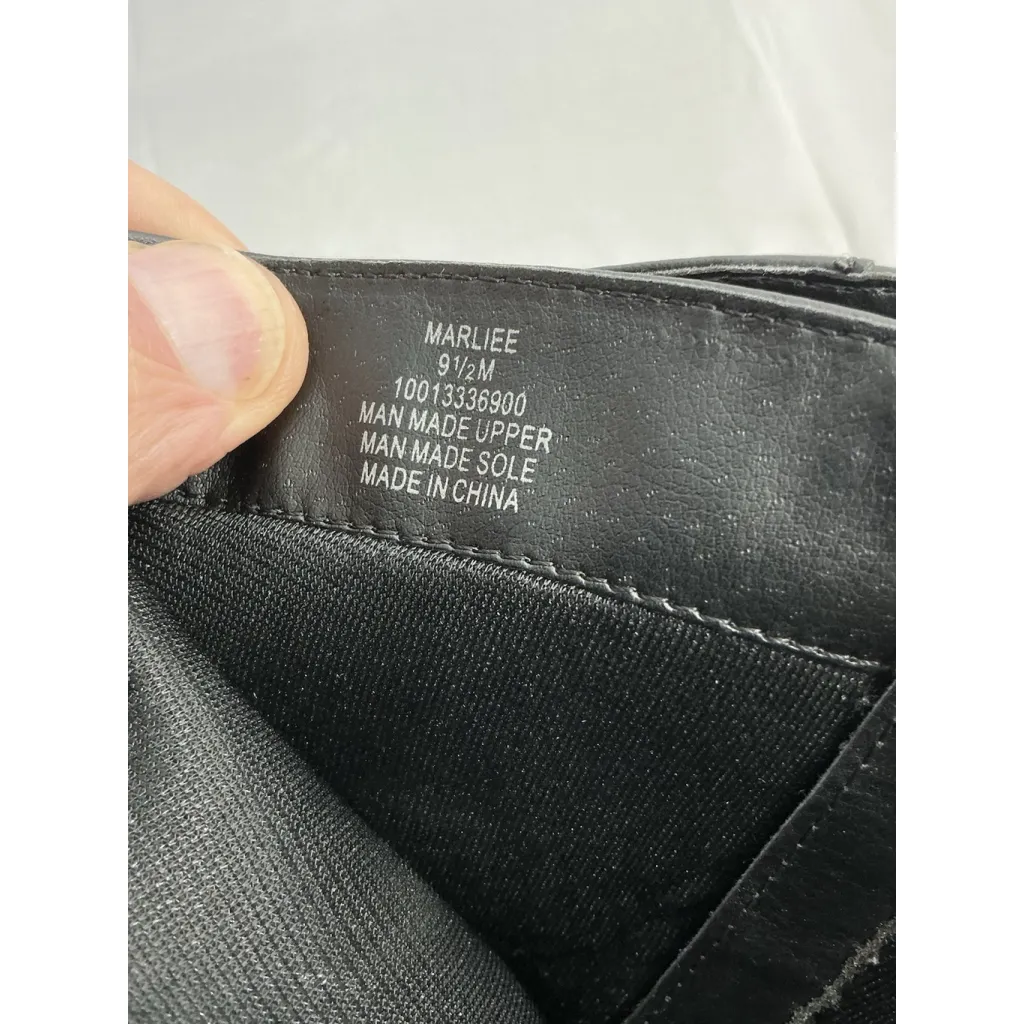 Womans Style & Co Marlee Riding Boots 9.5 M Black Full Zip Strappy - Image 7