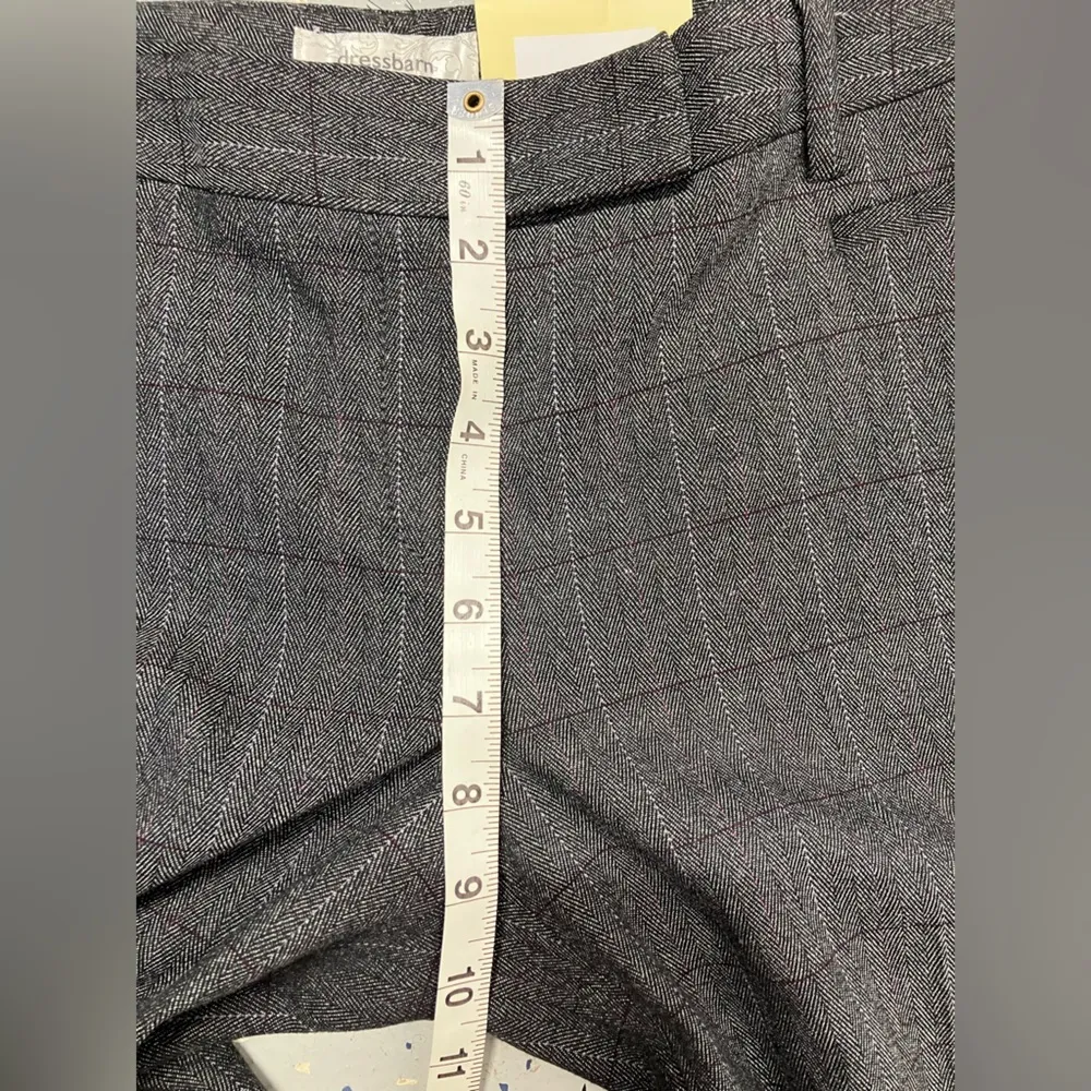 Dress‎ Barn Trouser Leg Grey Plaid Pants Womens Size 4 - Image 10