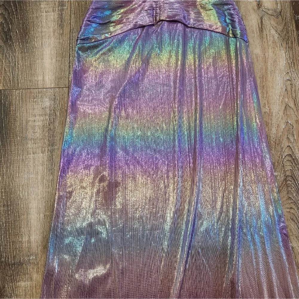 Retrofete Soleil Dress in Lilac Aurora Size Small Strapless NWT Cutout Maxi - Image 10