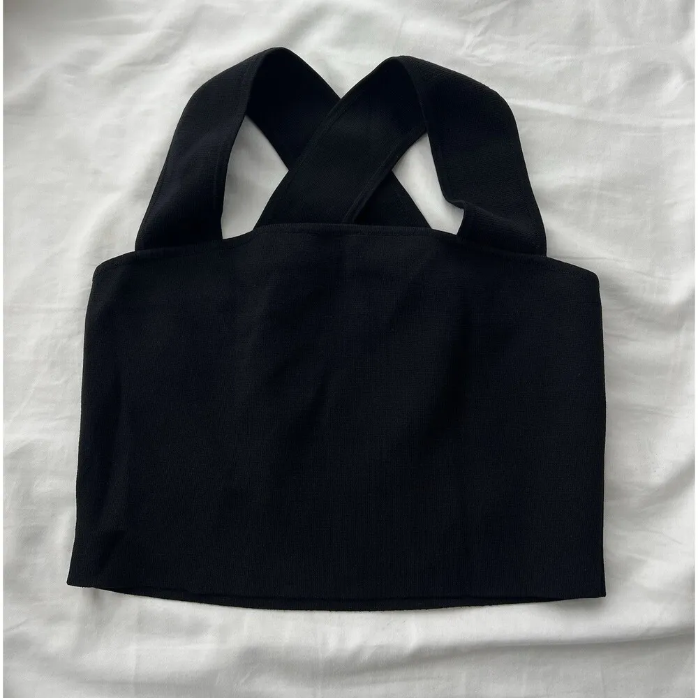 Aritzia Babaton Torsten Knit Top Black Minimalist Timeless Modern Women’s Medium - Image 4