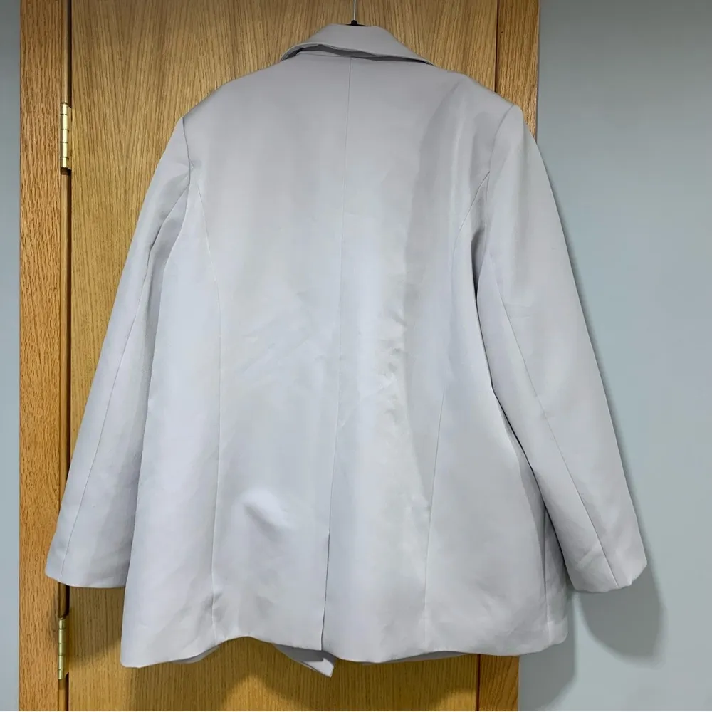 Lioness Wyoming Oversized Blazer Jacket in Grey - Size XXL - Image 5