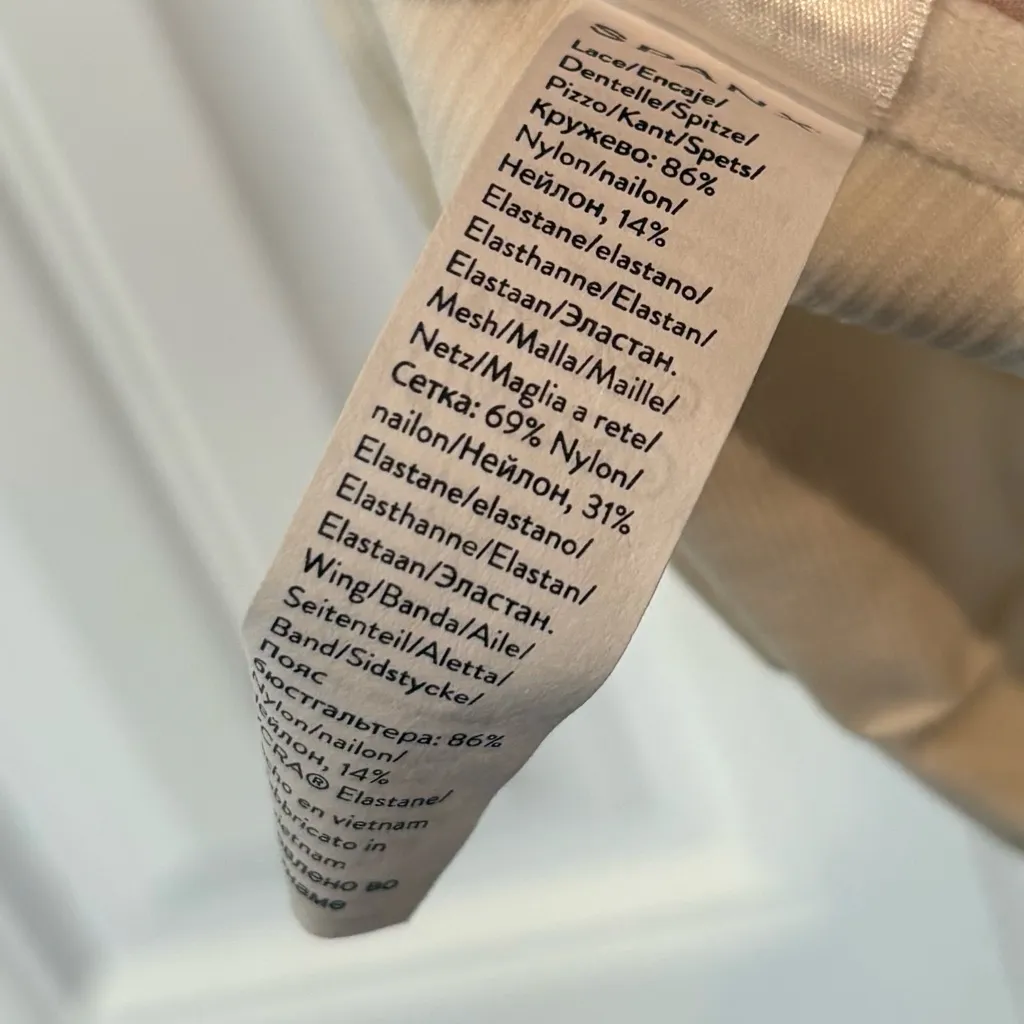 Spanx  Ivory Bra-Llelujah Ilusion Lace Full Coverage Bra‎ Size 38 DD - Image 8