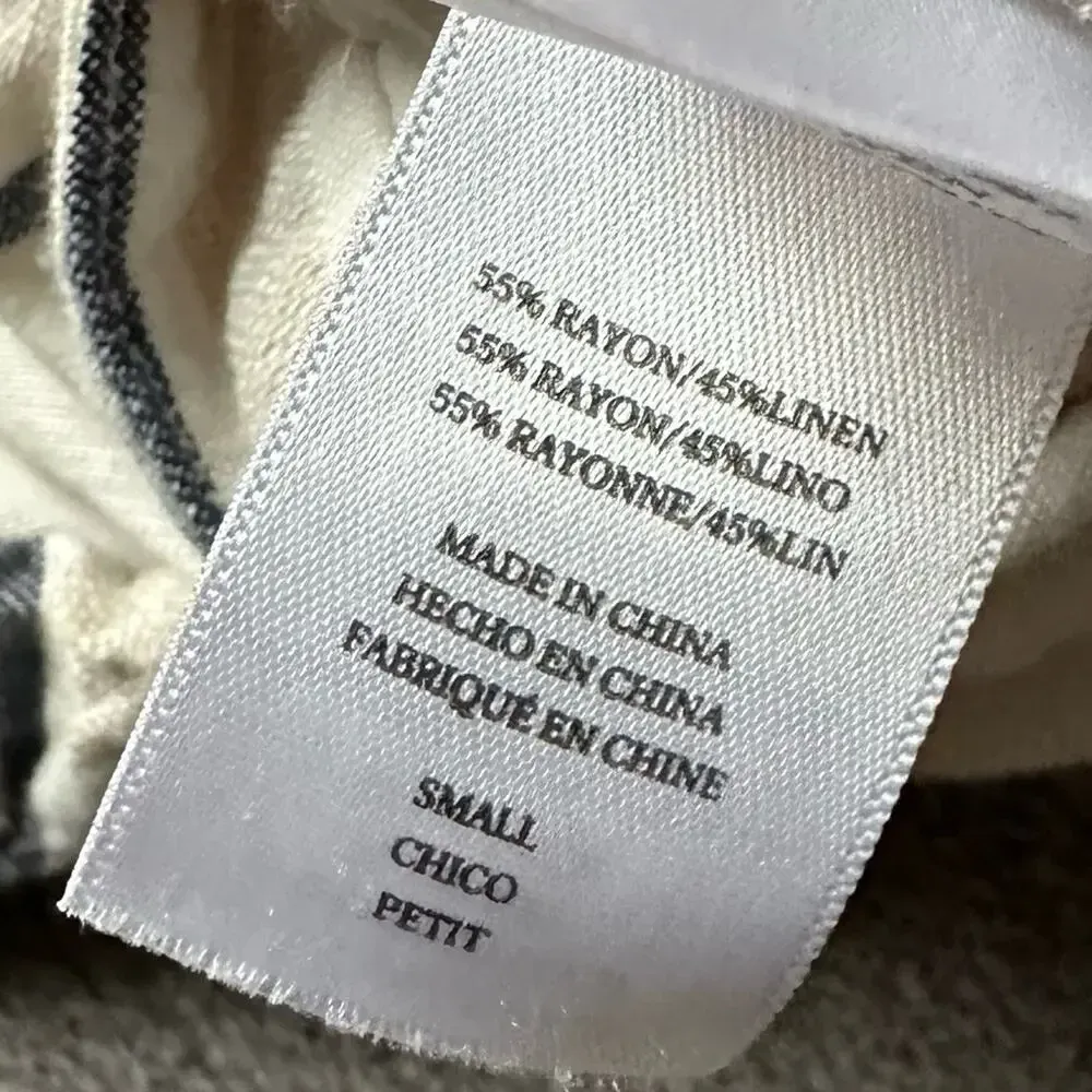 Rails  Rowan Lightweight Linen Blend Jacket in Coco Stripe Small - Image 4