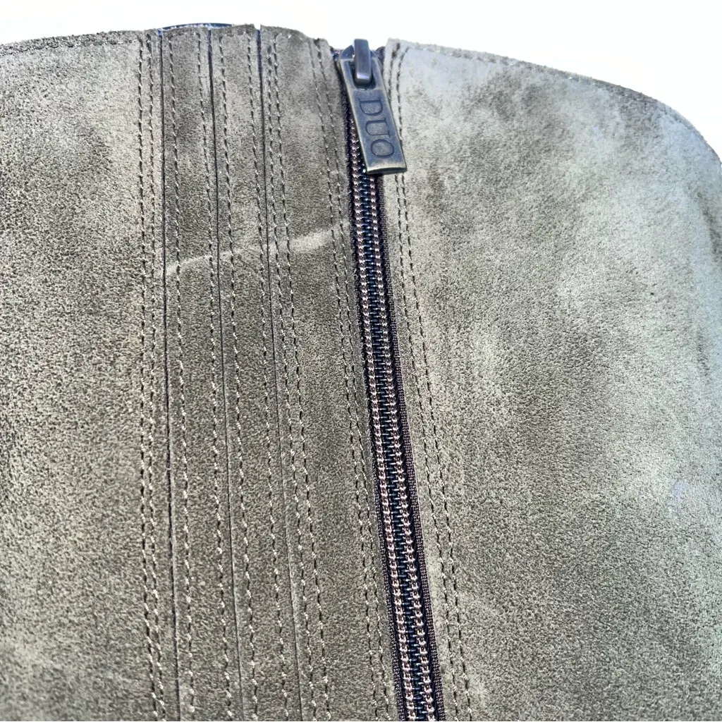 Urban Outfitters Duo Brand Olive Green Suede 2.5” Heeled Cowboy Boots Size 40EU - Image 8