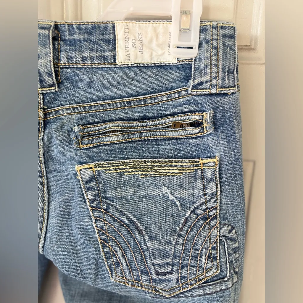 Taverniti So Jeans Denim 28 Women's Sacha Straight Stretch Medium Wash Y2K 2000 Blue - Image 4