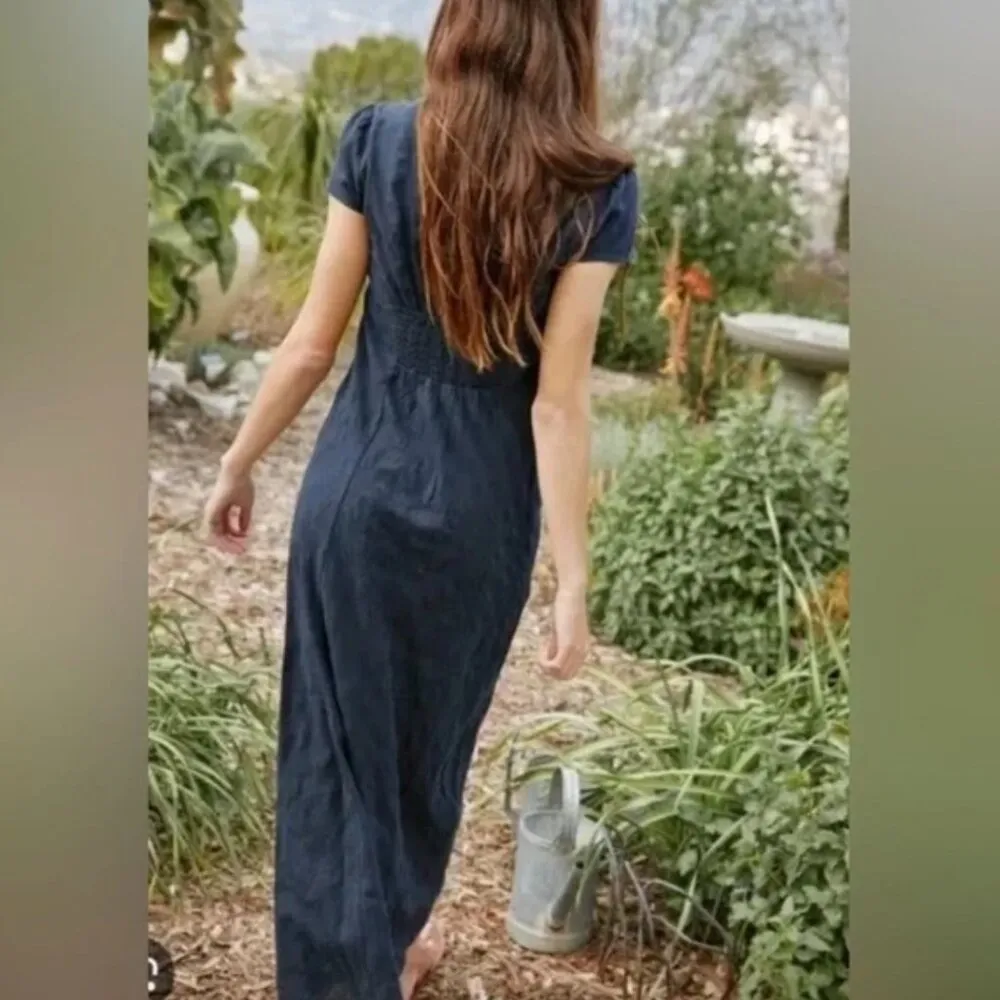 NWOT Free People Natalya Midi Dress Cotton Cap Sleeve - Image 4