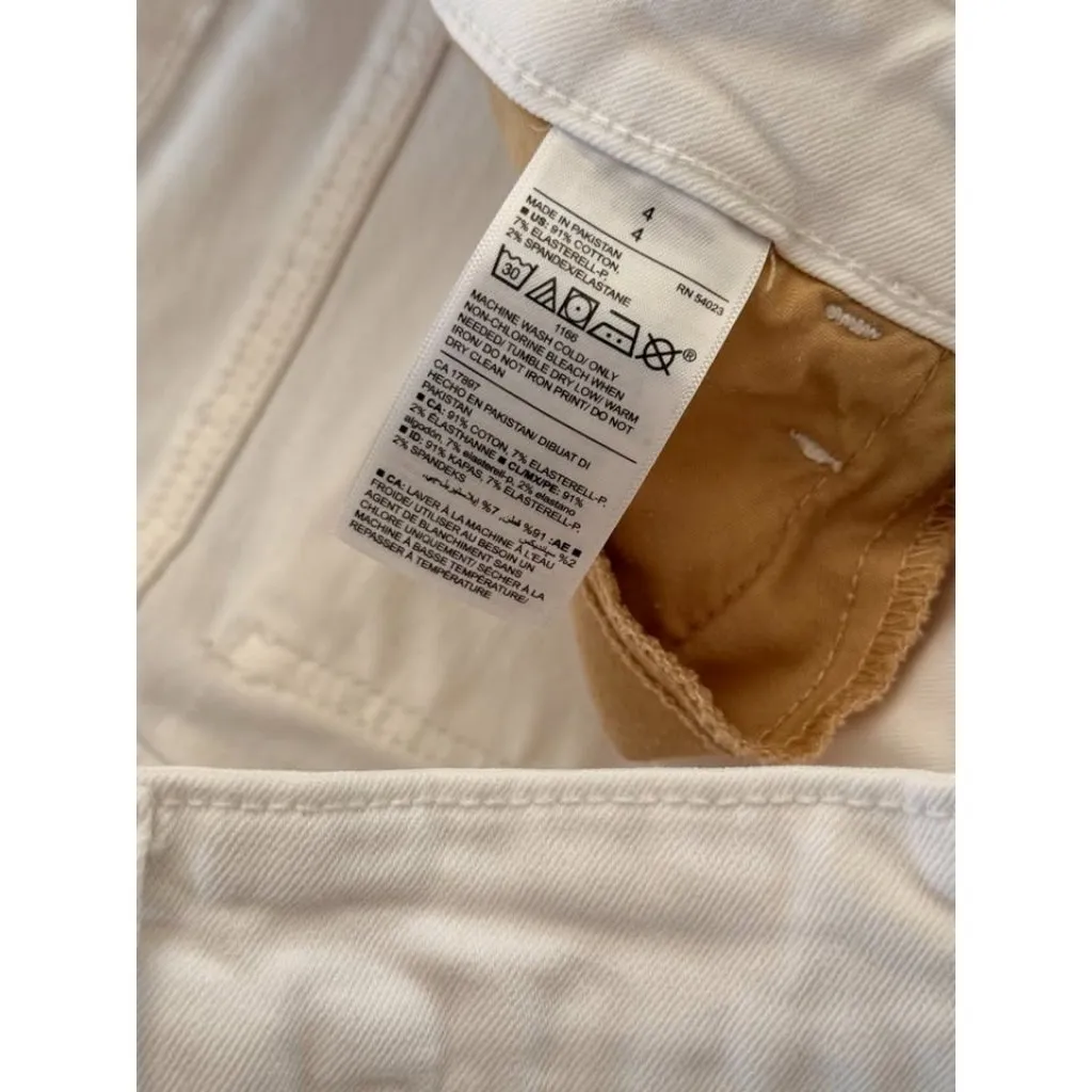 Old Navy women's size 4 white Rockstar Mid-Rise Jeans - Image 3