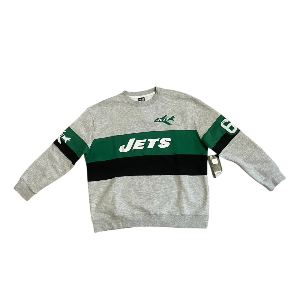 New York Jets NFL Crewneck Sweatshirt Gray Green Black – Women’s Size XL – NWT - Image 5