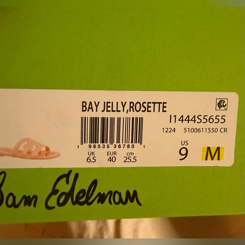 NEW Light Pink Sam Edelman Bay Jelly shoes Sandals 9 $60 - Image 6