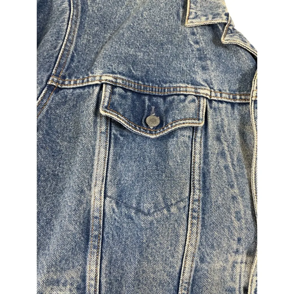 Gap  vintage denim Blue womans Jean denim Jacket Marylin graphic size M SKU 8751 - Image 5