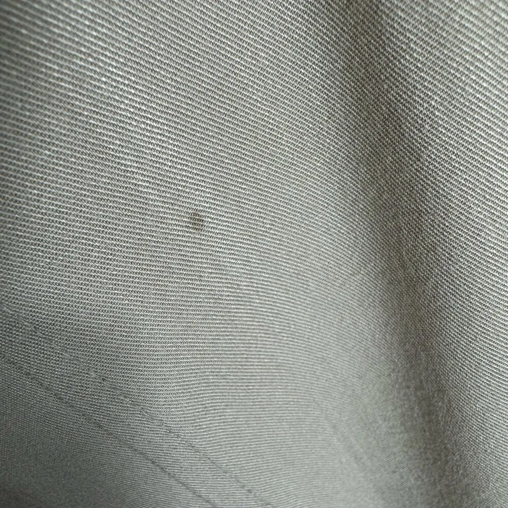 E & M  Tan 100% Rayon Full Zip Snaps Lightweight Jacket Pockets Size S - Image 6