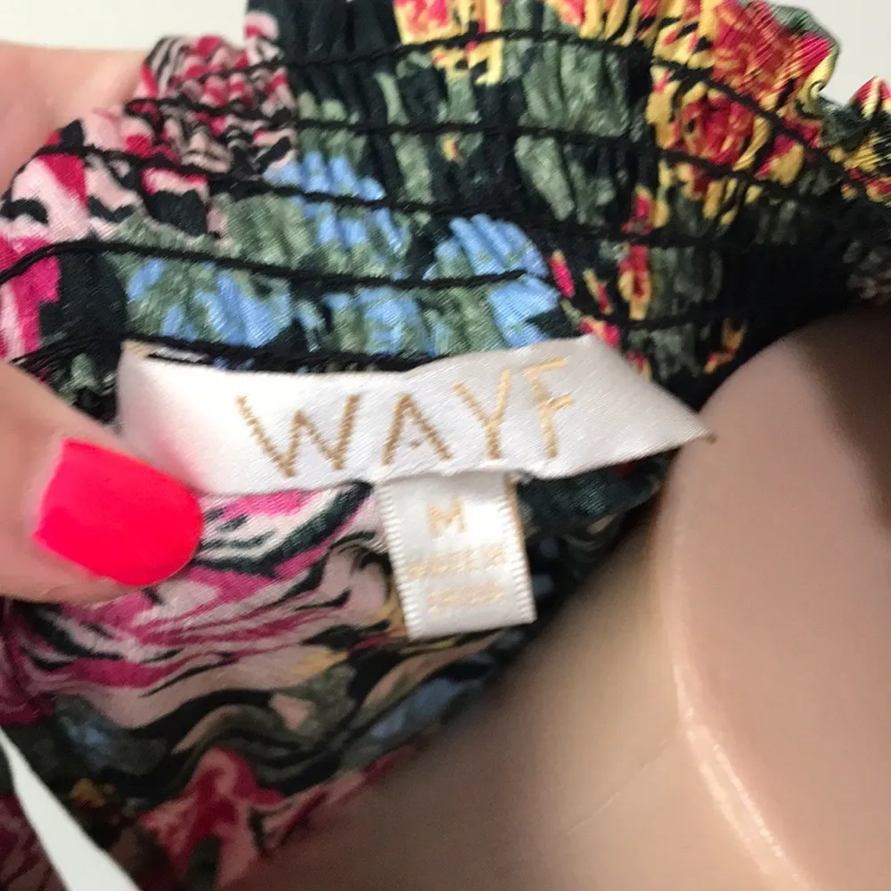 WAYF Dutchess Smocked Puff Sleeve Floral Print Top - Image 7