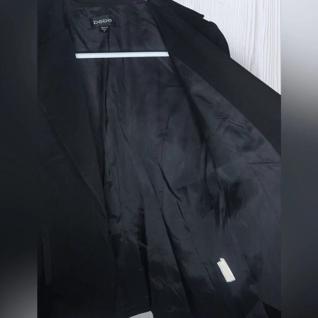 BEBE Women’s Black Business Casual Tailored Blazer Jacket - Image 4