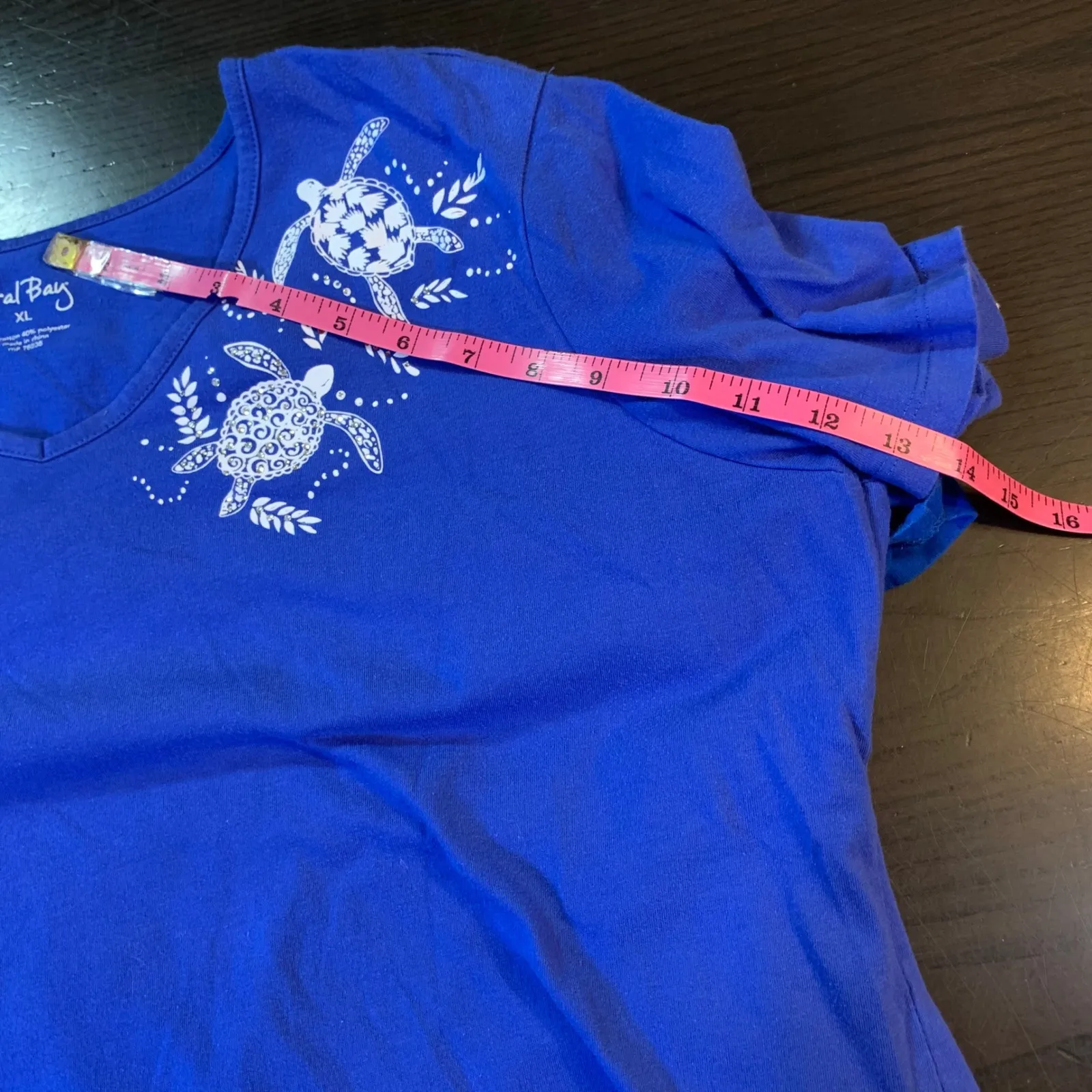 Coral Bay T Shirts Bundle Turtle Print Square Neck Short Sleeve XL Basic Comfort - Image 9