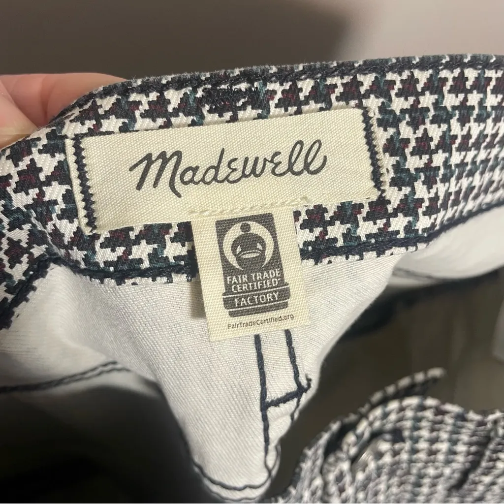 Madewell mid-rise kick out Spruce Ankle Jean houndstooth - Image 10