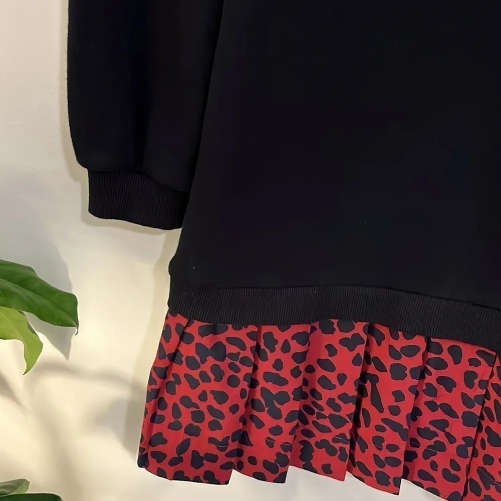 Kinly Black Drop Waist Terry Leopard Dress Small - Image 11