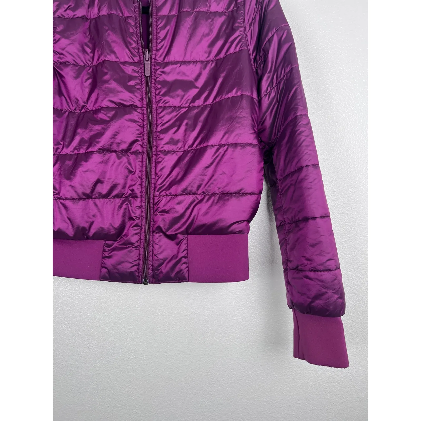 Lululemon Women's Non-Stop Bomber‎ Reversible Jacket Purple Sz 4 - Image 7
