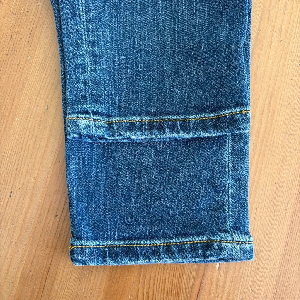 CAbi Button Fly Skinny Distressed Braided Waistband Jeans Style 5694 Size 8 - Image 10