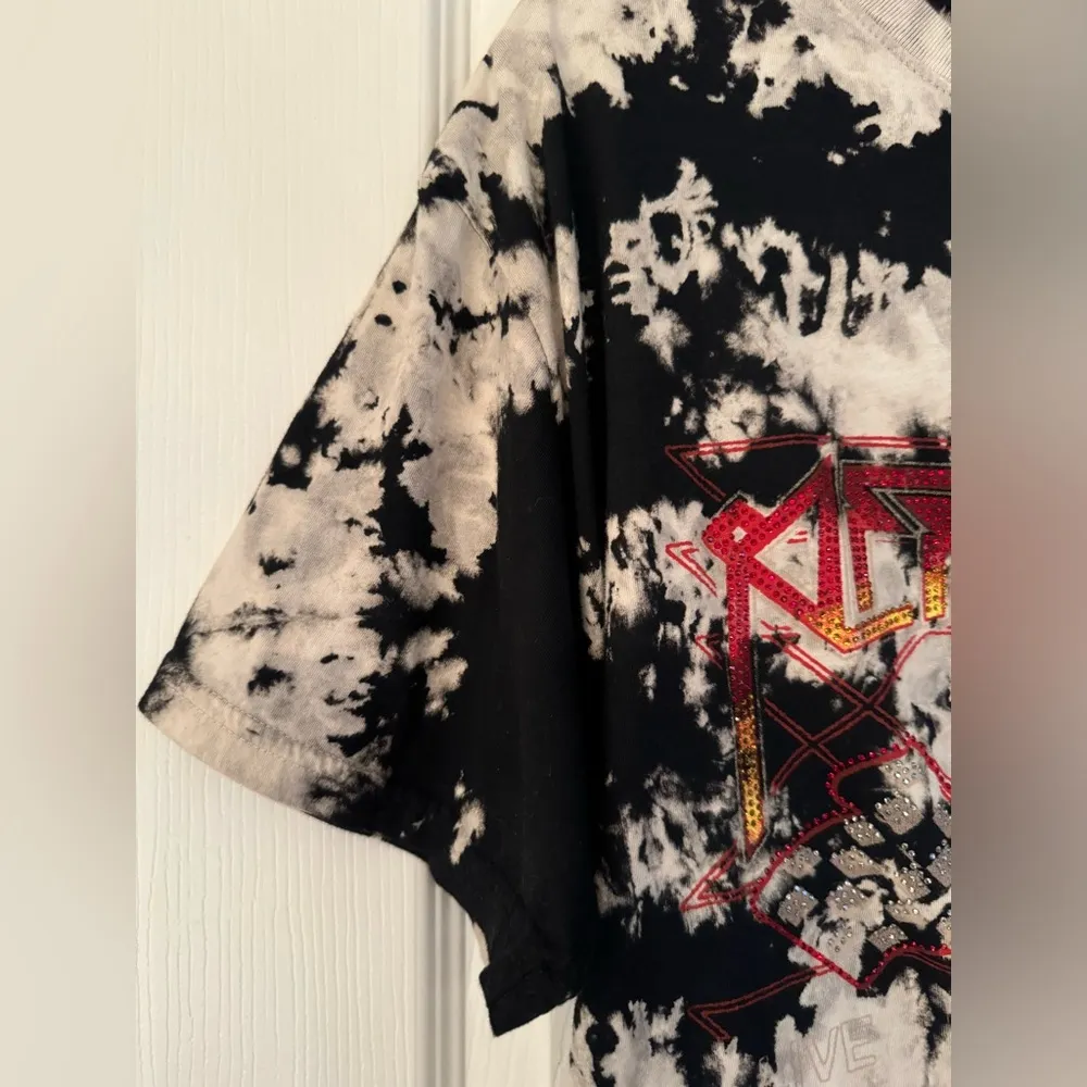 AFFLICTION Women’s AC Moto Flag T-Shirt Mini Dress Size Small - Image 11