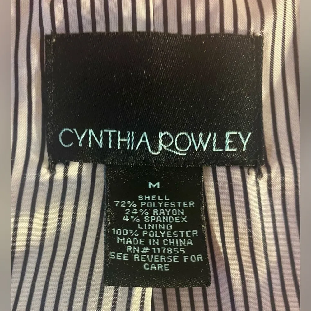 CYNTHIA ROWELY Women's Magenta Blazer, size M - Image 5