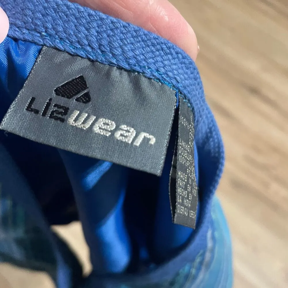 VTG Liz Wear Striped Vest Sleeveless Button Top Vintage Size Large Blue - Image 3