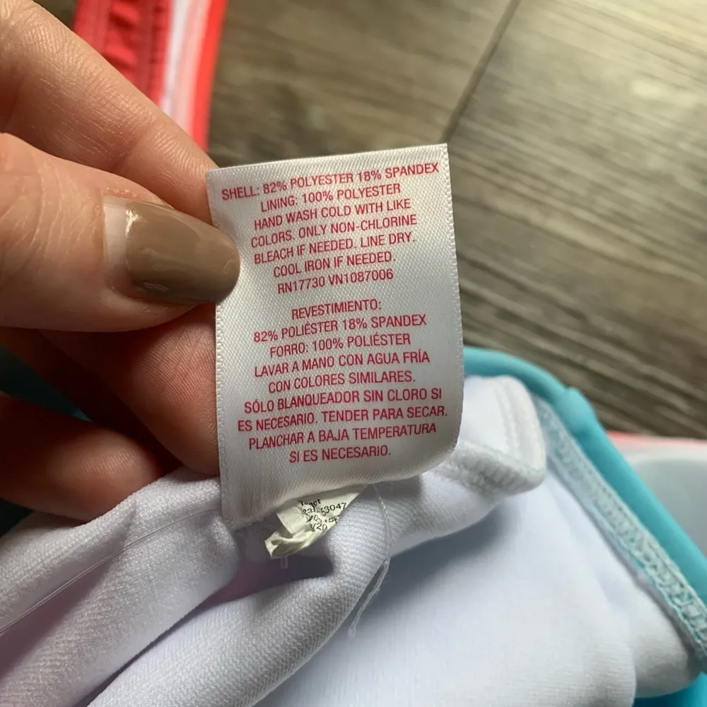 NWT Xhilaration Red, White & Blue Ombré One Piece Swimsuit 0-2 - Image 7