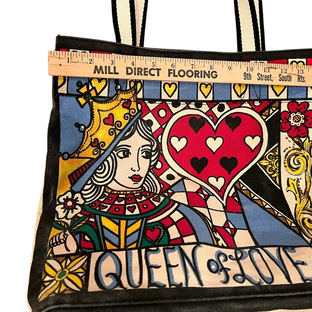 Brighton QUEEN OF LOVE Canvas All Over Tote Shopping Bag Tom Clancy - Image 6