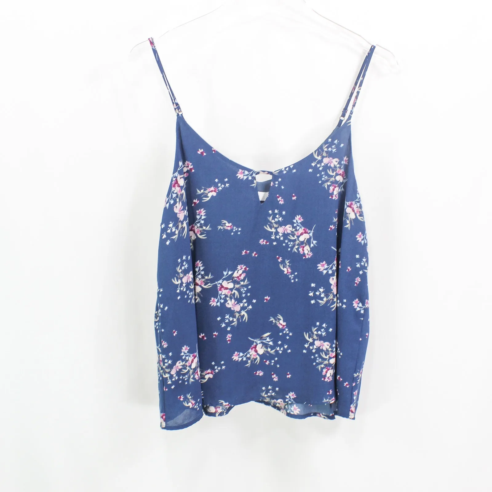 LUSH Blue Lined Spaghetti Strap Floral Scoop Neck Camisole - Image 2