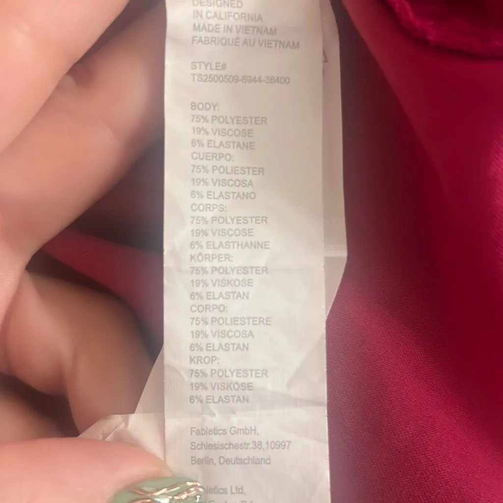 Fabletics ✨ Method Flex 2-Pocket Scrub Sz 2X Pink Top✨ - Image 10