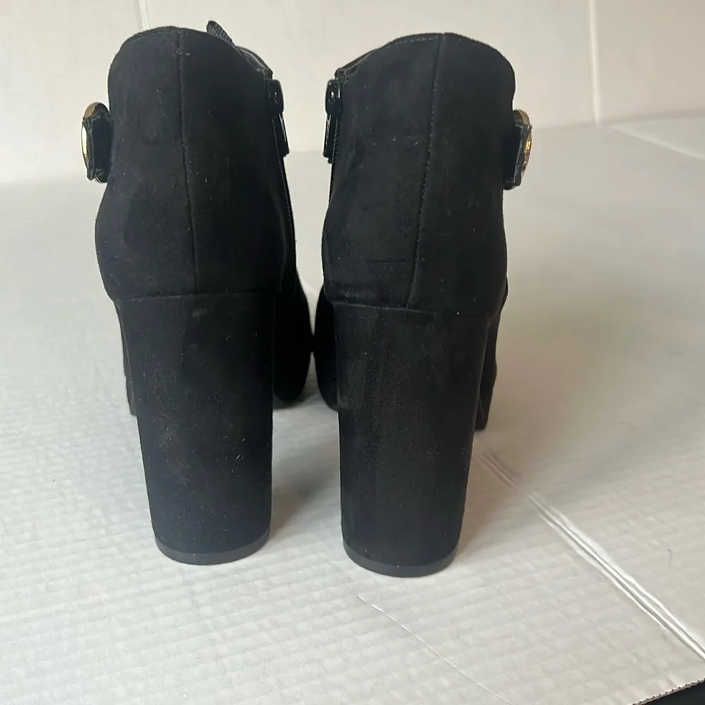 H&M Black‎ Platform open toed ankle boots Sz 8.5 = - Image 4