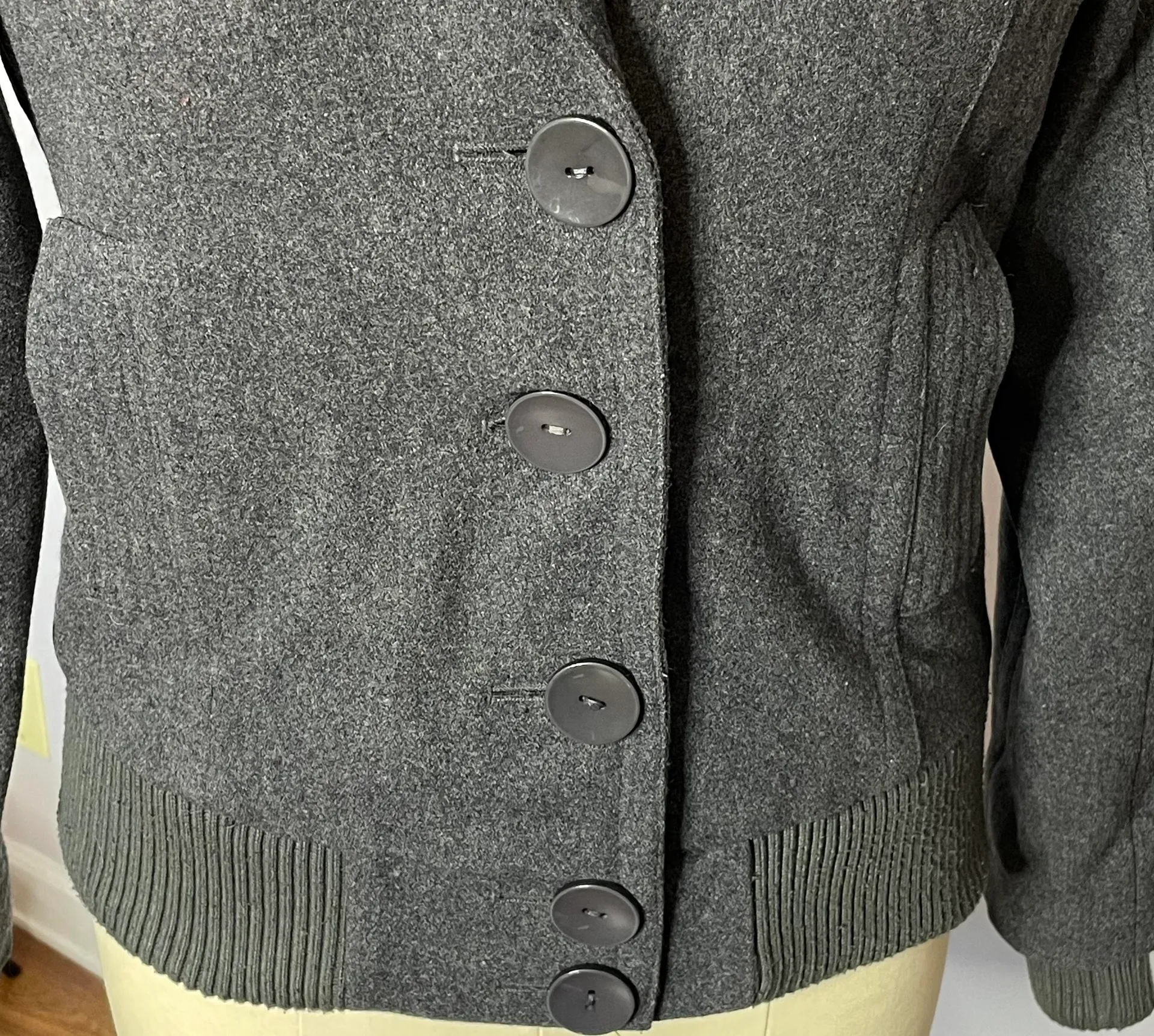 Gray Wool Pea Coat - Image 5