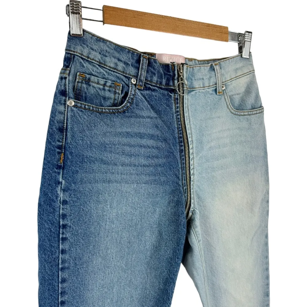 Revice Yin Yang High Waisted Two-Tone Crop Jeans Tokyo Wash Size 27 - Image 7