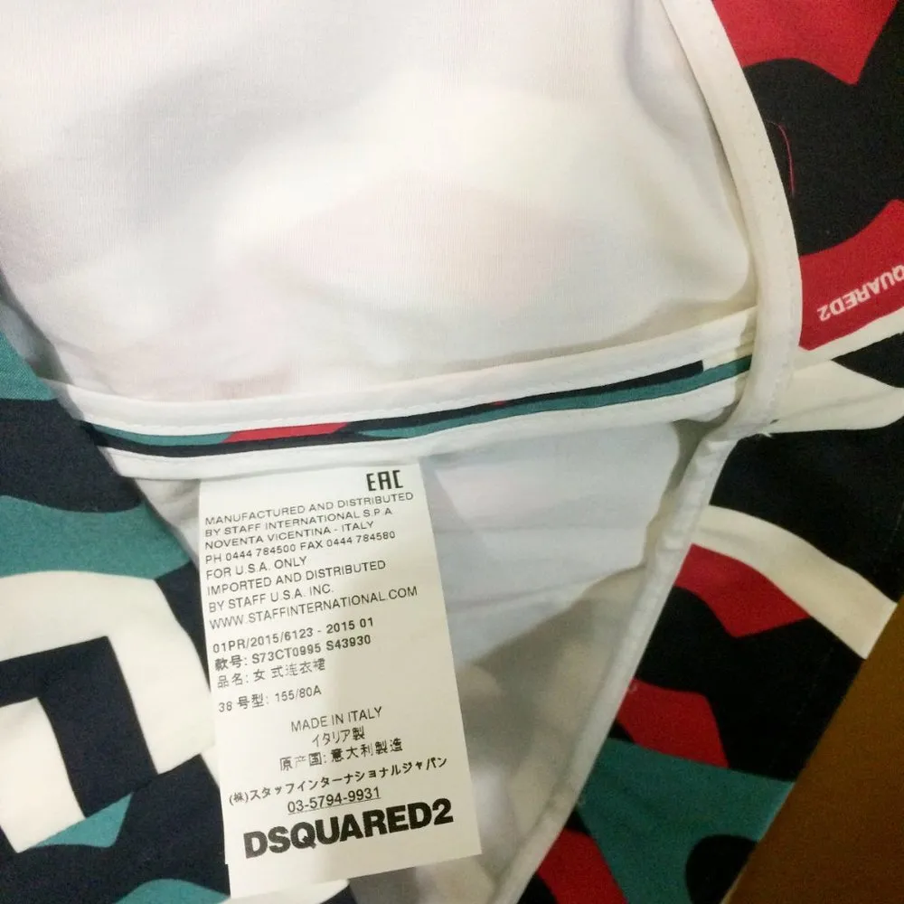 DSquared2 size 0 "Azulejos" Portugese tile work scoop neck club party mini dress - Image 6