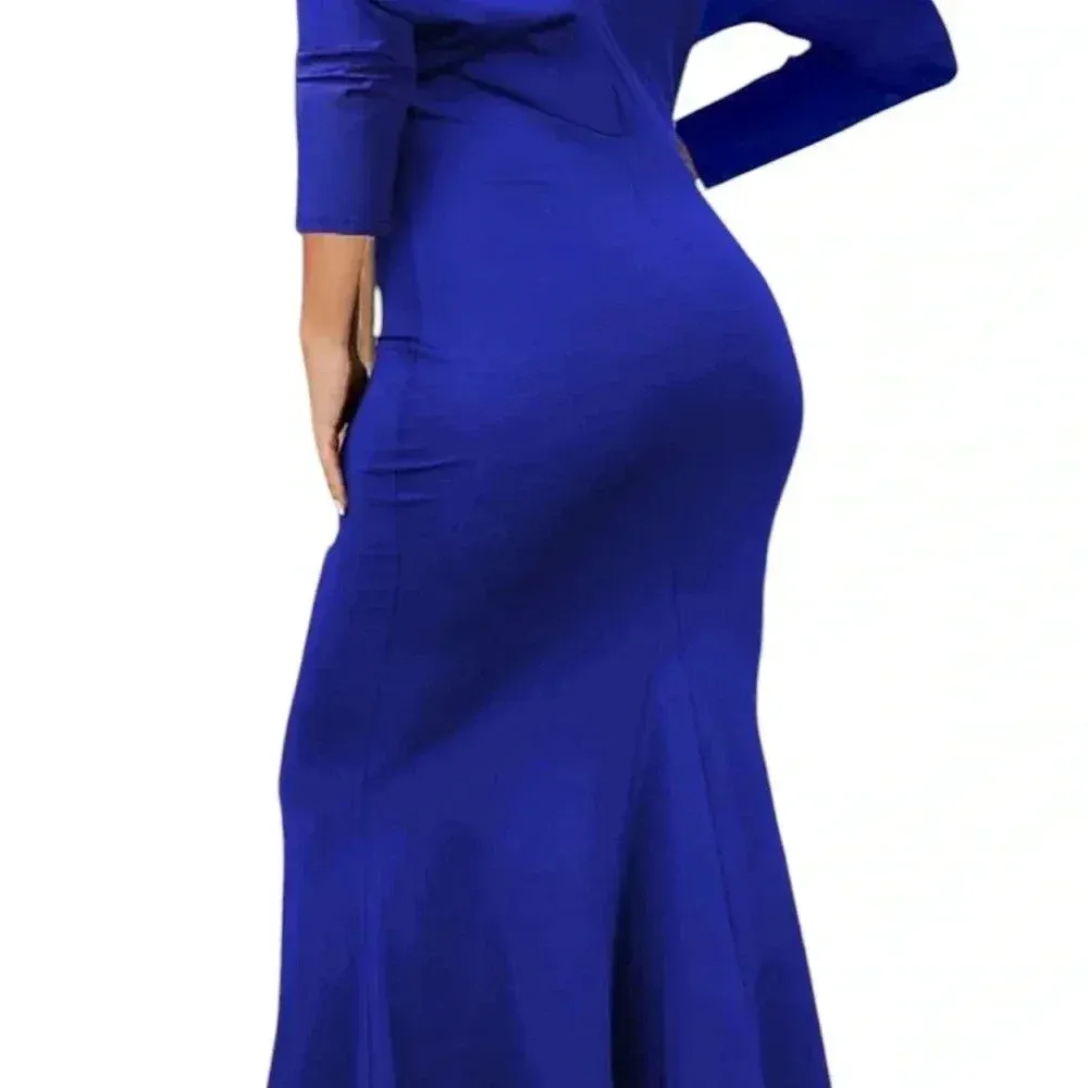 Unbranded Beautiful Royal Blue formal gown Mermaid Dress Size Larger. C30 Size L - Image 2