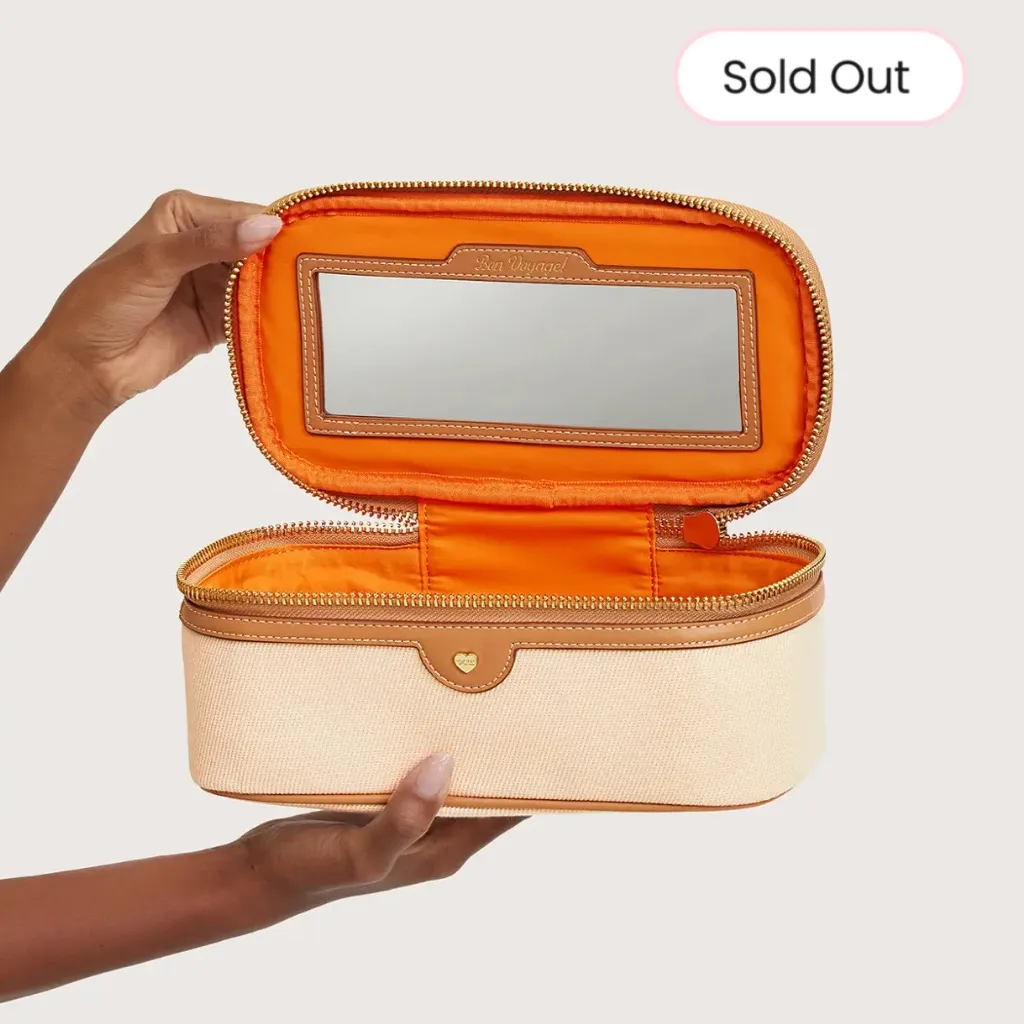 NWT Stoney Clover Lane Open Top Mirror Pouch Saddle & Natural - Clover Stone Inn - Image 2