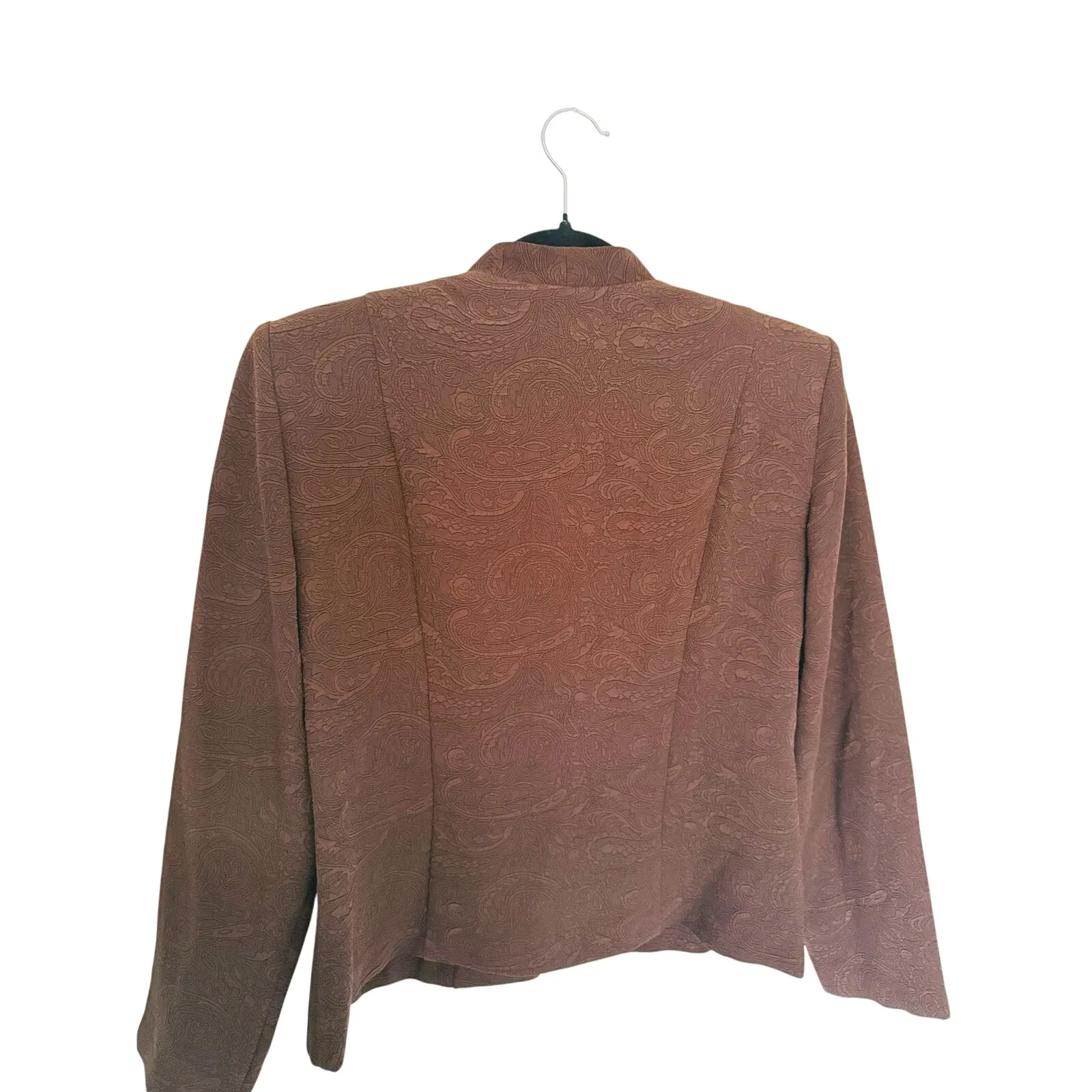 Vintage Miss Dorby 1970s Academia Paisley Blazer Size 12 Brown Tailored Classic - Image 7