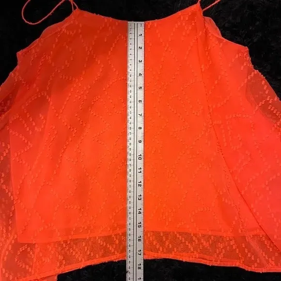 Spaghetti Strap Tank Bright Neon Orange M - Image 5