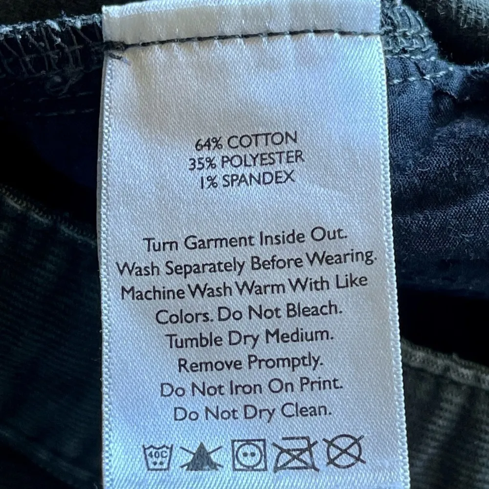 Eddie Bauer womens relaxed boyfriend raw hem fringe midnrise green corduroy 6 - Image 6