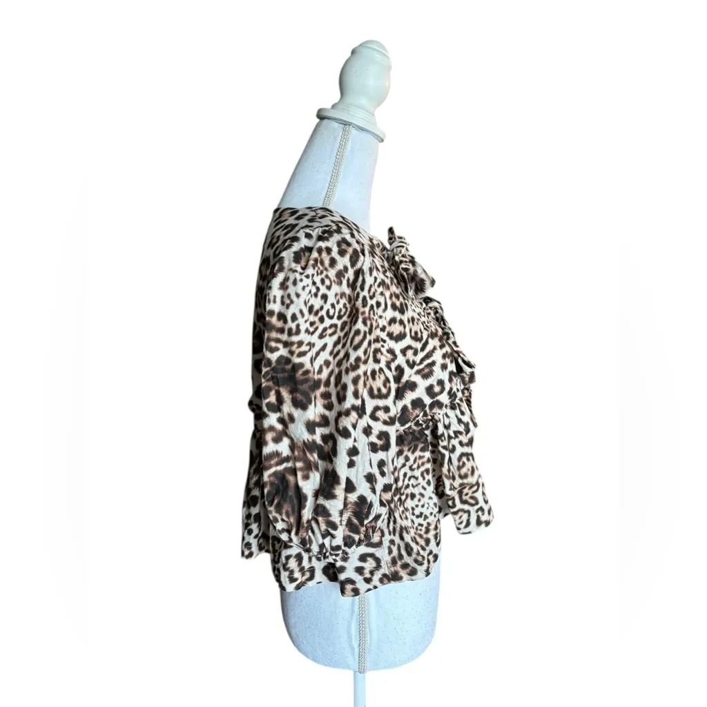 Peppermayo Exclusive Western Wind Leopard Tie Top - Size 4 - Image 6