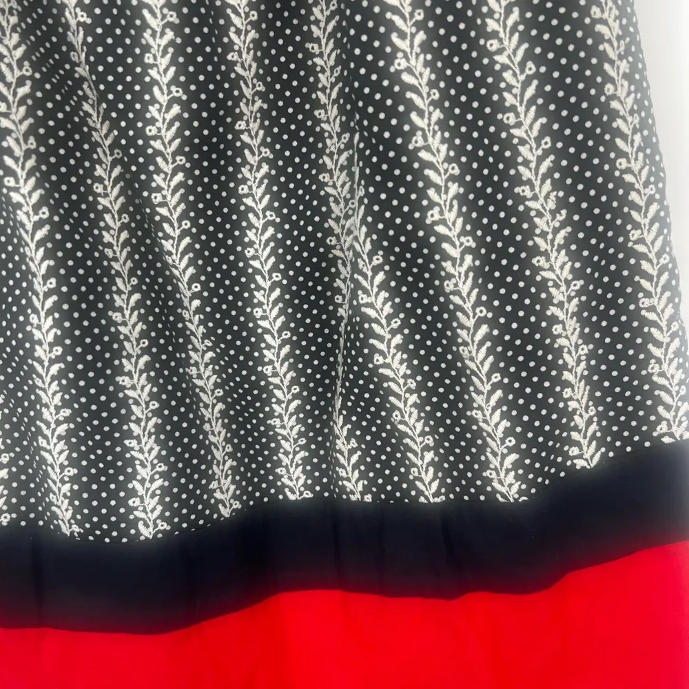 Tocca Black and White Striped Halter Dress with Red Hem European summer Size 4 - Image 5