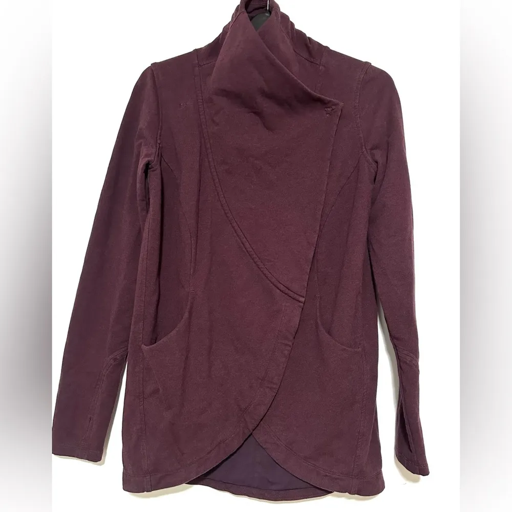 Lululemon  That’s A Wrap Jacket Heathered Bordeaux Drana 6 - Image 5