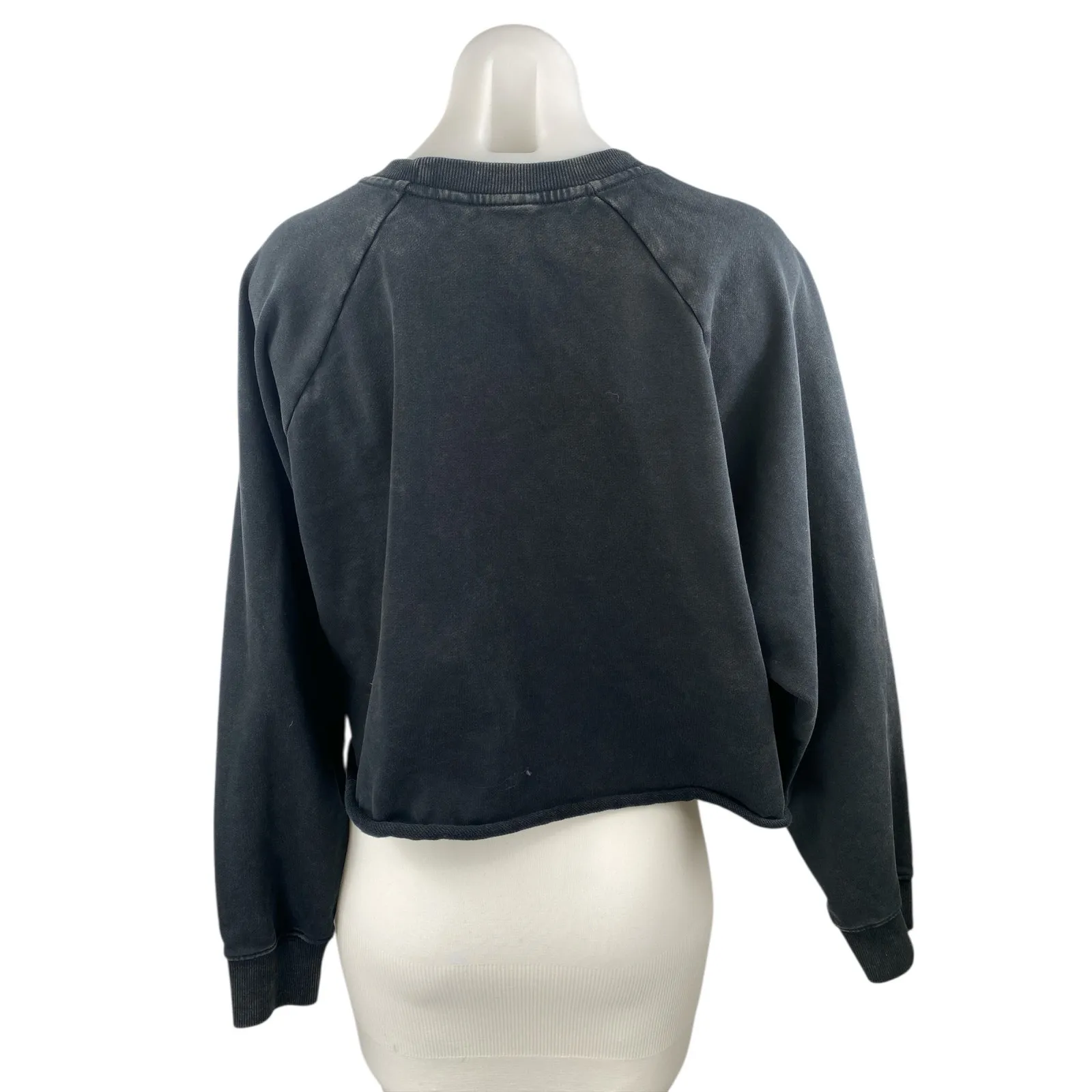 Joy Lab Women's Black Long Sleeve Boxy Crew Neck Yoga Sweatshirt Top Size XL - Image 2