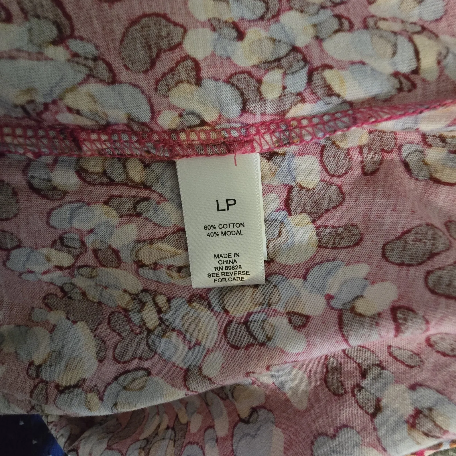 LOGO Lori Goldstein Midi‎ Dress Petite Large Pink Floral  Short Sleeves Pink - Image 4