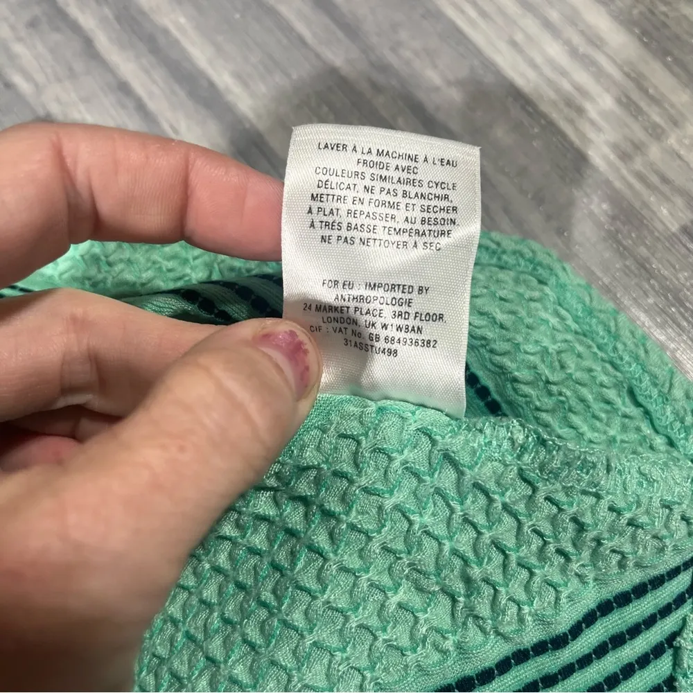 Postmark Anthropologie Green Striped Short Sleeve Dress; small Women’s - Image 6