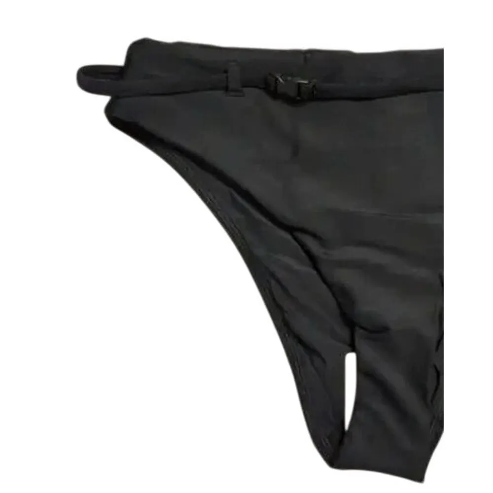 NWT Andie The Riviera Bottom Belted High Waisted Medium Coverage Leg Cut S Black - Image 4