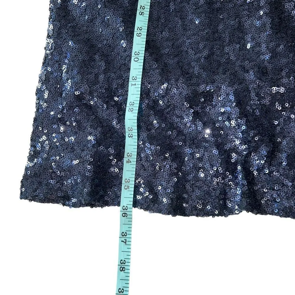 Jenny Yoo Navy All Over Sequin Cocktail Dress Size 14 - Image 7